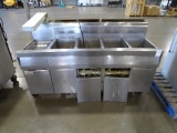 DEAN 4 BANK FRYER W/DUMP NAT GAS MOD: SCFD450GNT