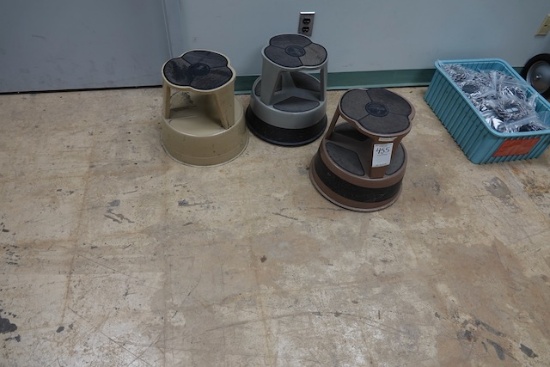 ROLLING STEP STOOLS (X3)