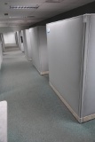 8 DESK CUBICLE ARRANGEMENT W/CABINETS X1