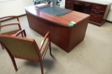 DESK, CREDENZA & FILE CABINET X1
