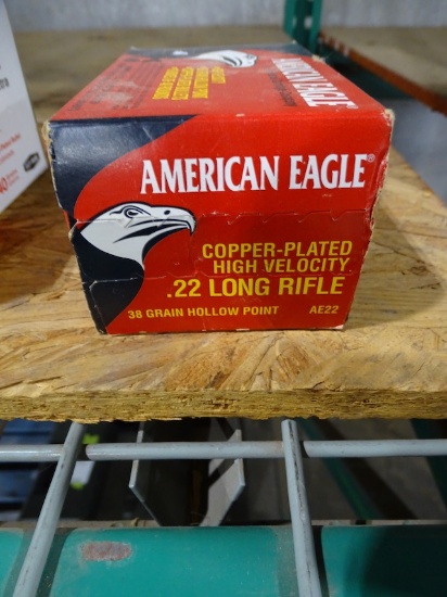 AMERICAN EAGLE .22 LR 38GR HP COPPER PLATED HIGH VELOCITY 400 RDS