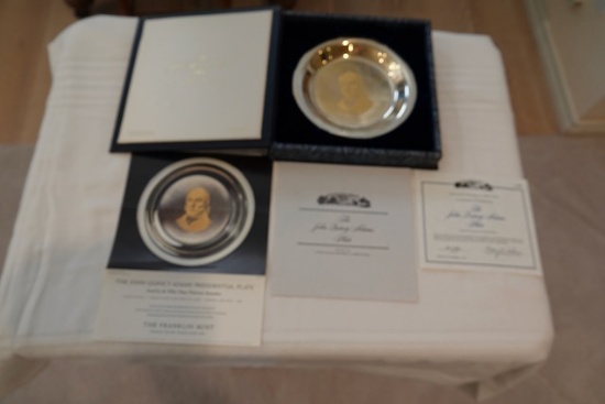 THE WHITE HOUSE ASSOCIATION PRESIDENTIAL SOLID STERLING SILVER PLATES/24K GOLD INLAY