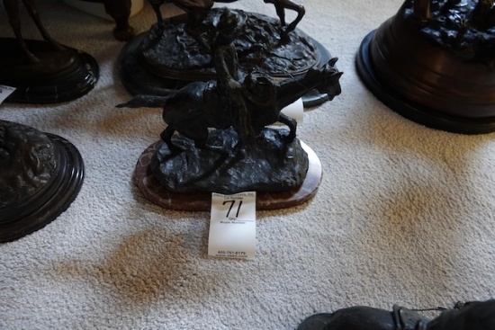 COWBOY ON HORSEBACK 12” BRONZE