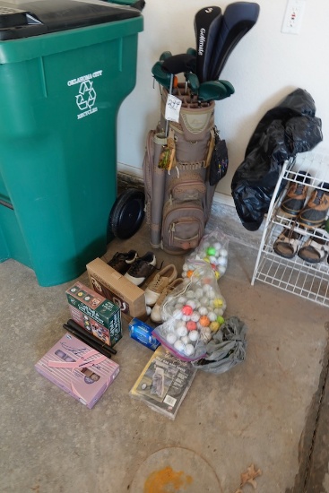 GOLF BAG, CLUBS & BALLS