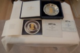 THE WHITE HOUSE ASSOCIATION PRESIDENTIAL SOLID STERLING SILVER PLATES/24K GOLD INLAY