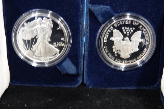 2004 1 OZ FINE SILVER $1 AMERICAN EAGLE PROOF COIN (X10)