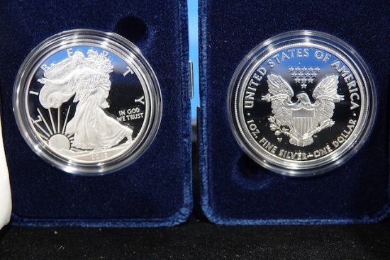 2012 1 OZ FINE SILVER $1 AMERICAN EAGLE PROOF COIN (X10)