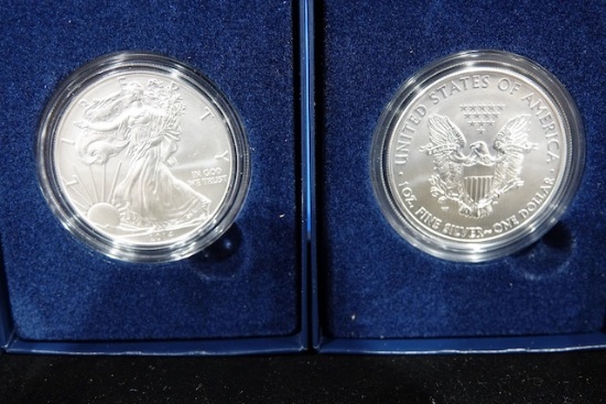 2014 1 OZ FINE SILVER $1 AMERICAN EAGLE UNCIRCULATED COIN (X10)