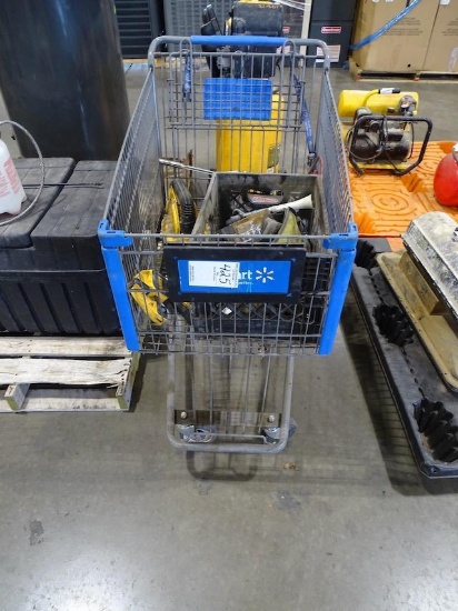 CART W/BOOSTER PAC, DEWALT 20V WET/DRY VACUUM (NO BATTERY), DEWALT CLAMP,