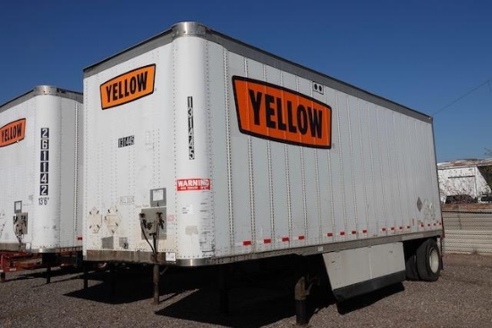 YELLOW 28' DECK/BOX TRAILER