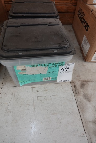 BUCKET OF 16D GALVANIZED NAILS