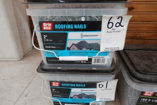 BUCKET OF 2” ROOFING NAILS