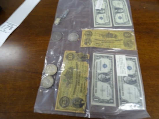 4 $1 PEACE COINS, 20 $1 MORGAN COINS, 7 US MINT PROOF SETS: 1967, 1968, 1969, 1970, 1971, 1974;