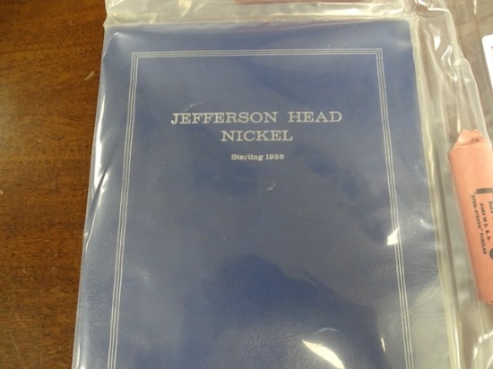 1 BLUE PORTFOLIO LINCOLN HEAD CENT COLLECTION #1 1909 - 1940 INCLUSIVE W/50 PENNIES,