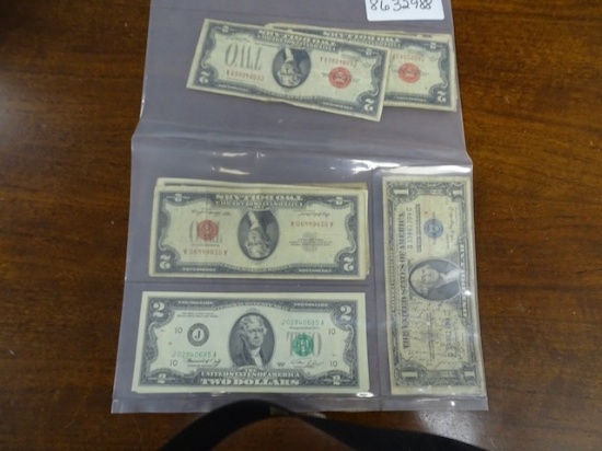 27 - $2.00 DOLLAR BILLS RED SEAL; 3 - $2.00 DOLLAR BILLS GREEN SEAL;