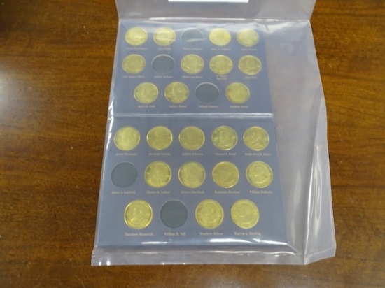 PRESIDENTIAL DOLLAR COIN BOOK, 7 EMPTY SLOTS