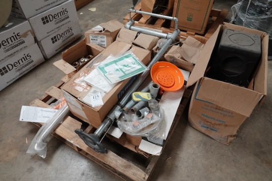 PALLET OF EYE WASH STATIONS & MISC X1
