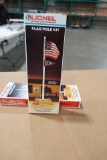LIONEL “0” & 027 GAUGE FLAGPOLE KIT 6-2320 (X2)