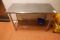 S/S TABLE W/SHELF 49.5” X 24”