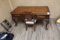 DESK, TABLE & CHEST (X3)