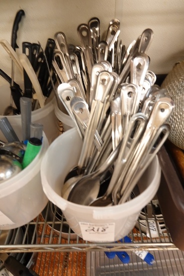 TUB OF UTENSILS (X2)