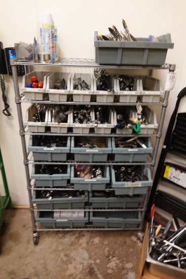 ROLLING METRO RACK W/SILVERWARE & UTENSILS