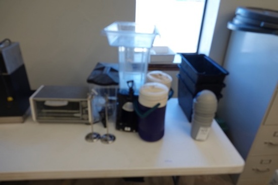 DRINK DISPENSERS, TOASTER OVEN & MISC X1