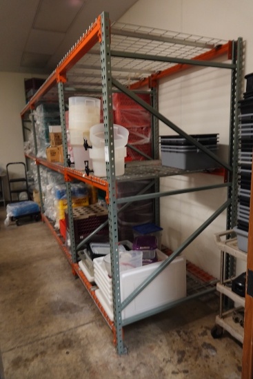 PALLET RACKING 20’L X 4’D X 8’H W/WIRE RACKS X1