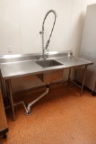 SINGLE COMPARTMENT S/S SINK W/FAUCT & SPRAYER