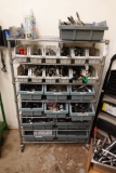 ROLLING METRO RACK W/SILVERWARE & UTENSILS