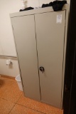 2 DOOR METAL CABINET W/KEYS