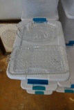 CRYSTAL PLATTER TEA SETS X1 APPROX 213 CUPS, 121 HARVEST PLATTER & 20 ARLINGTON PLATTERS
