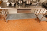 S/S TABLE W/SHELF & DRAWER 72” X 24”