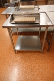 S/S TABLE W/SHELF 36” X 30”