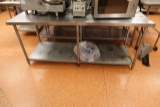S/S TABLE W/SHELF 84” X 30”