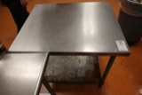S/S TABLE W/SHELF 36” X 30”