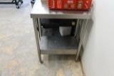S/S EQUIPMENT STAND W/SHELF 25” X 16”