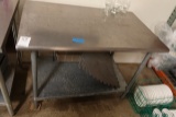 S/S TABLE W/SHELF 48” X 30”