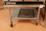 S/S EQUIPMENT STAND W/SHELF & CASTERS 36” X 30”