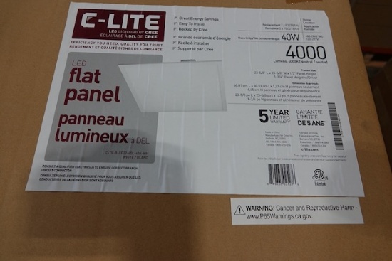 NEW C-LITE LED LIGHTING MASTER PACK C-TR-B-FP22-40L-40K-WH 4/BOX (X3)