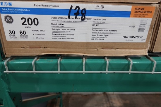 NEW EATON 200 AMP OUTDOOR 30 SPACES 60 CIRCUITS