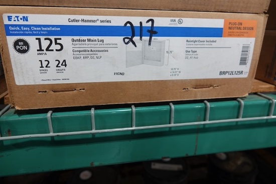 NEW EATON 125 AMP OUTDOOR MAIN LUG 12 SPACES 24 CIRCUITS