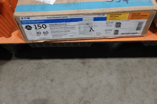 NEW EATON 150 AMP INDOOR MAIN BREAKER 30 SPACES 60 CIRCUITS