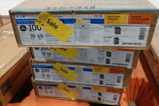 NEW EATON 100 AMP INDOOR MAIN BREAKER 30 SPACES 60 CIRCUITS
