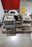 PALLET W/FAN BLOWERS & BOTTLE