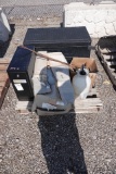 PALLET W/PACKER-45 DELTA BOX, NORTHERN INDUSTRIAL TRUCK BOX, HEAD LIGHTS, SPRAYER & CORKS