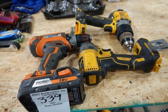 DEWALT IMPACT, DRILL & RIGID DRILL (X3)