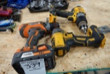 DEWALT IMPACT, DRILL & RIGID DRILL (X3)
