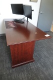 OFFICE DESK, FILE CABINET, MONITORS & STAND X1