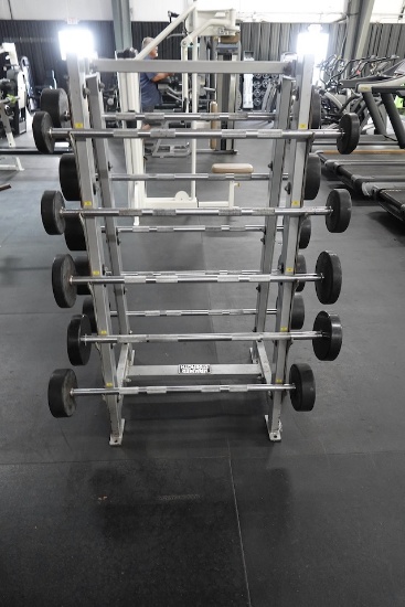 GPI WEIGHT RACK W/BARS & WEIGHTS